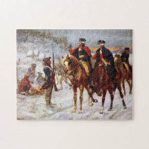 George Washington Lafayette Valley Forge Army Pussel