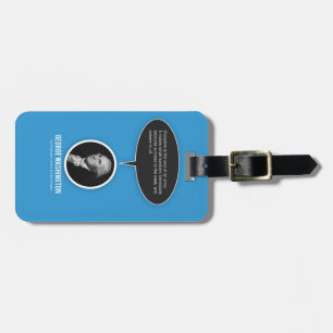 George Washington Luggage Tag w/läderband Bagagebricka