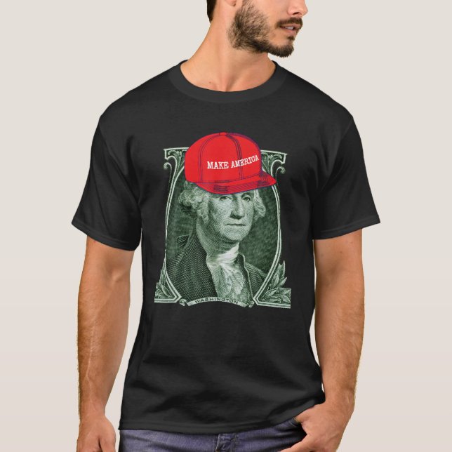 George Washington Make America 4:e juli Funny H T Shirt (Framsida)