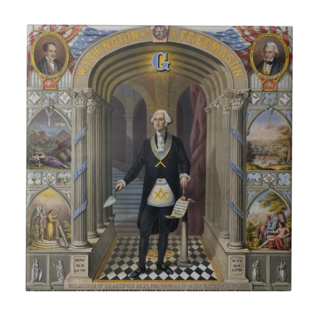 George Washington masonen II Kakelplatta (Framsidan)