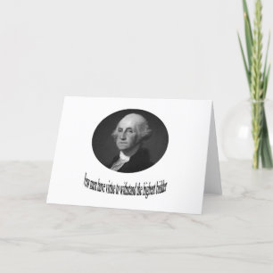 George Washington med citationstecken Kort