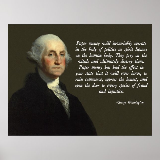 George Washington Money Quote Poster (Framsidan)