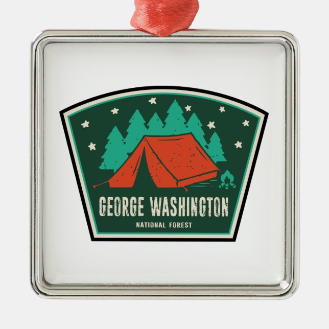George Washington National Forest Camping Julgransprydnad Metall (Framsidan)