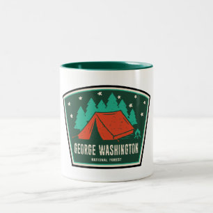 George Washington National Forest Camping Två-Tonad Mugg