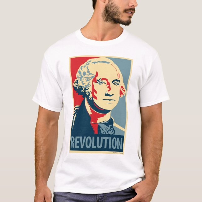 George Washington: Obama parodiaffisch T-shirt (Framsida)