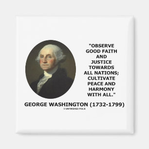 George Washington observerar bra Magnet