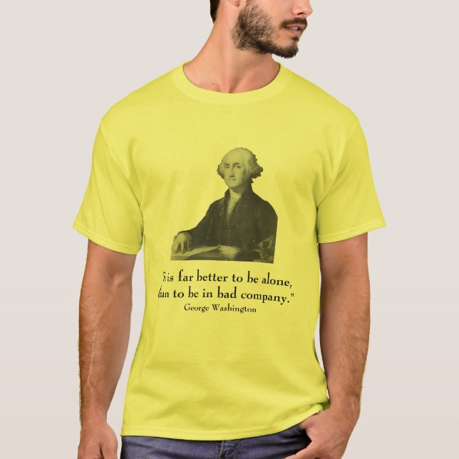 George Washington och citationstecken T-shirt (Framsida)