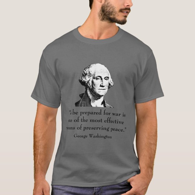 George Washington och citationstecken Tee (Framsida)