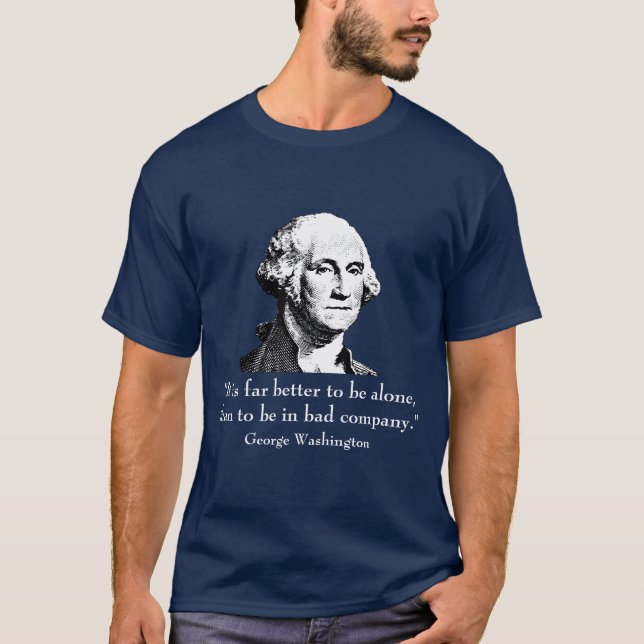 George Washington och citationstecken Tee Shirt (Framsida)
