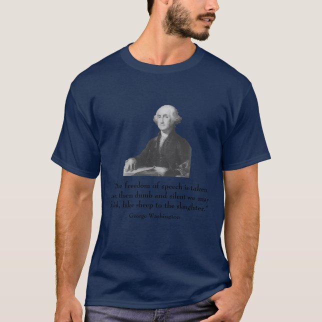 George Washington och citationstecken Tröja (Framsida)