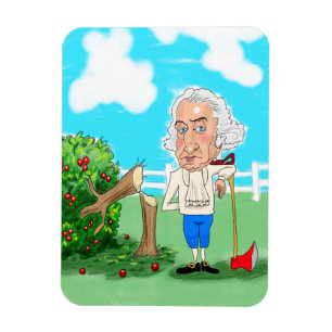 George Washington och hans Cherry Träd Magnet
