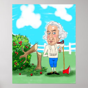 George Washington och hans Cherry Träd Poster