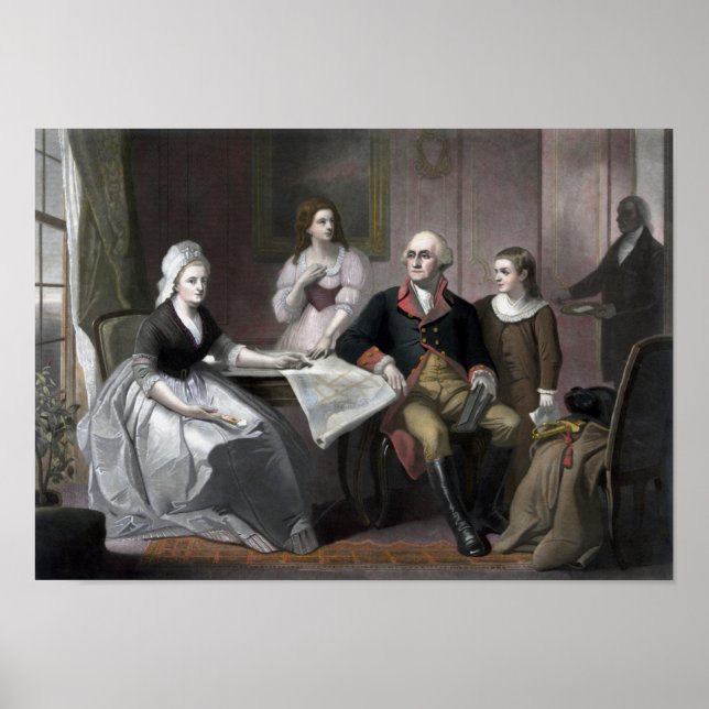 George Washington och hans familj Poster (Framsidan)