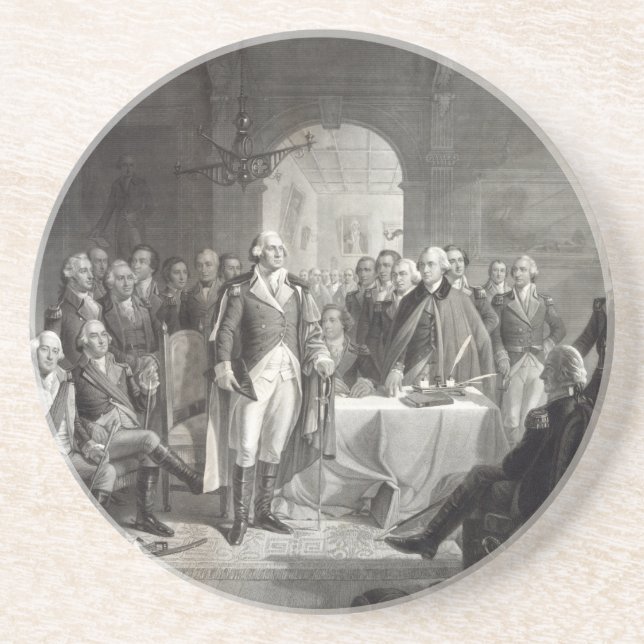 George Washington och hans generaler underlägg Sandsten (Framsidan)