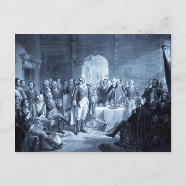 George Washington och hans generaler vykort (Framsida)