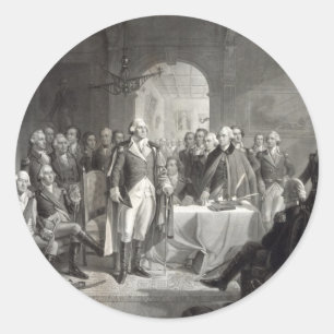 George Washington och hans generalklistermärken Runt Klistermärke