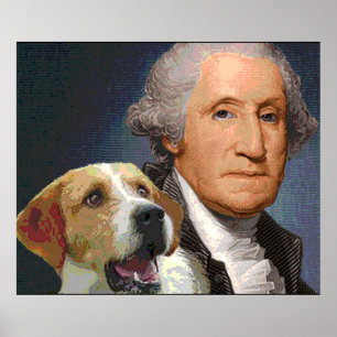 George Washington och hans hund "frihetBelle ", Poster