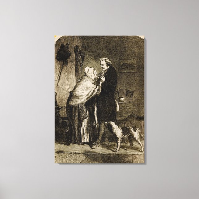 George Washington och hans Mor Canvastryck (Framsida)