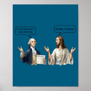 George washington och jesus christ diskussions mem poster