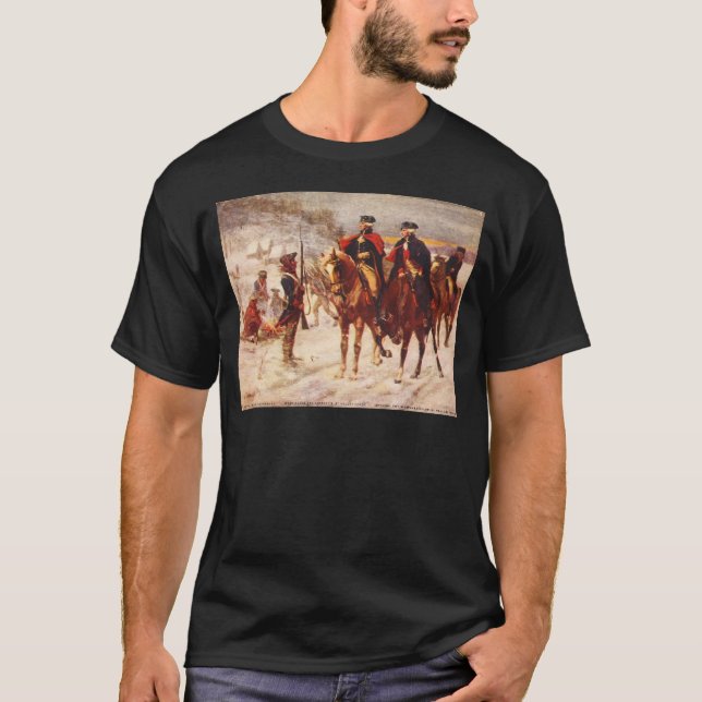 George Washington och Lafayette på dalsmedjan Tee Shirt (Framsida)