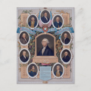 George Washington och Revolutionens murar Vykort