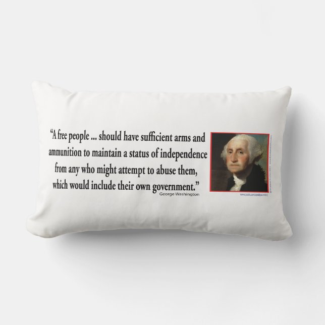 George Washington om vapenrättigheter Lumbarkudde (Framsida)