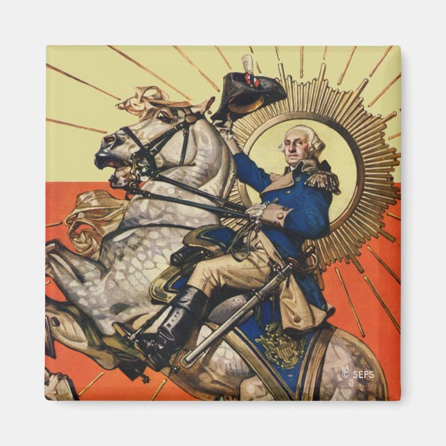 George Washington on Horseback Magnet (Framsidan)