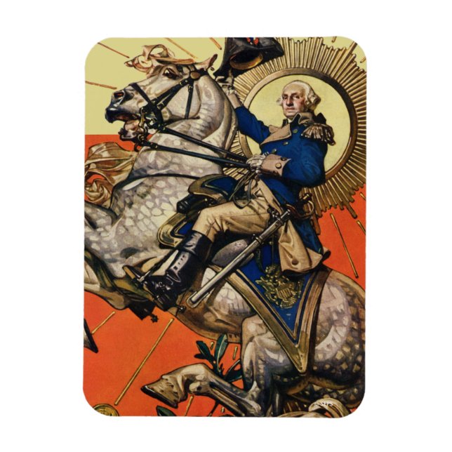 George Washington on Horseback Magnet (Vertikal)