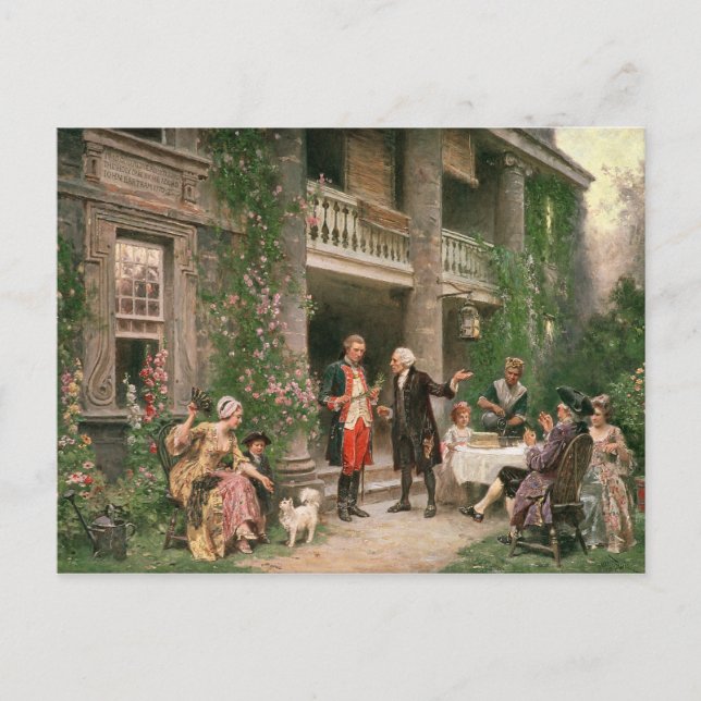 George Washington på Bartrams Garden Vykort (Framsida)