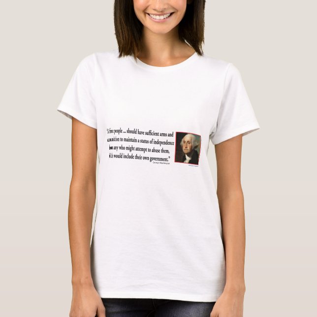 George Washington på Gun Högers Tee Shirt (Framsida)