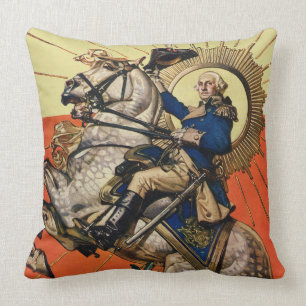 George Washington på hästrygg Kudde