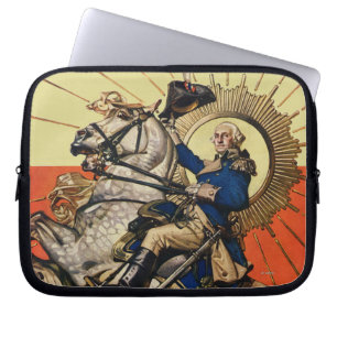 George Washington på hästrygg Laptop Fodral