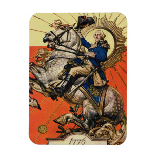 George Washington på hästrygg Magnet
