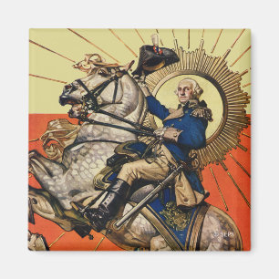George Washington på hästrygg Magnet