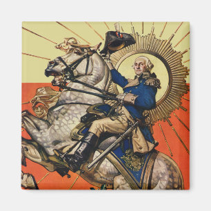 George Washington på hästrygg Magnet