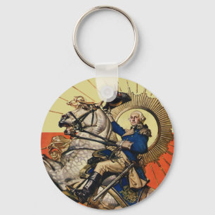 George Washington på hästrygg Nyckelring