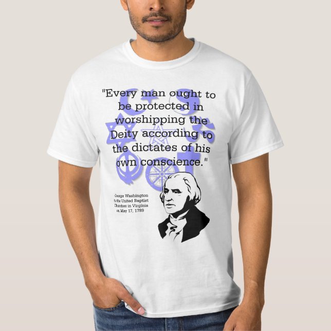 George Washington på religion i regering T-shirt (Framsida)