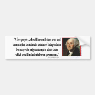 George Washington på vapenrättigheter Bildekal