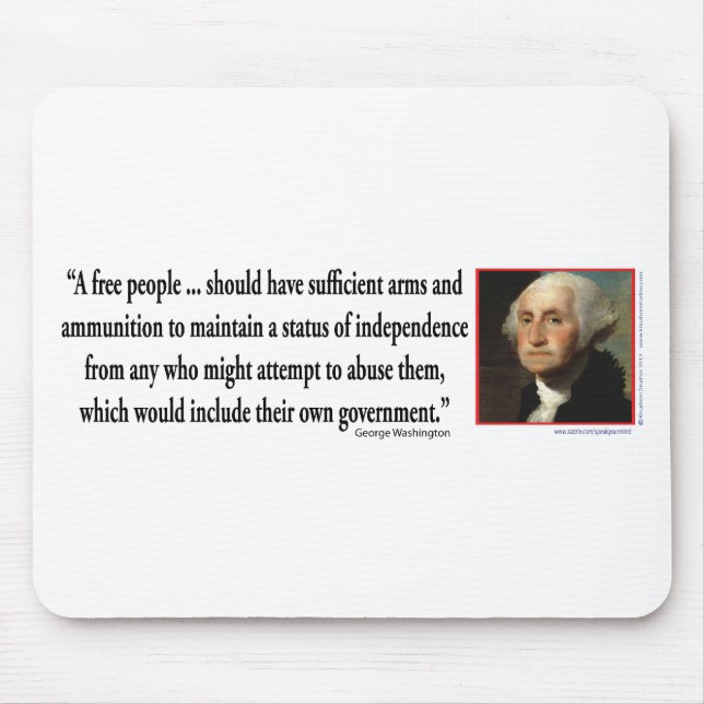 George Washington på vapenrättigheter Musmatta (Framsidan)