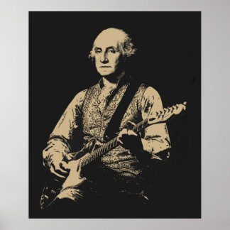 George Washington Playing Electric Guitar  Poster