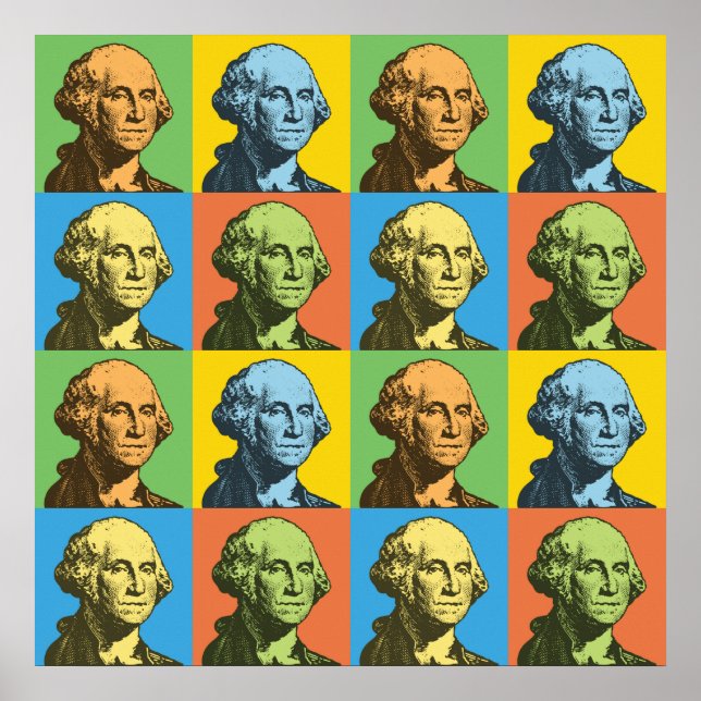 George Washington Pop-Art Poster (Framsidan)