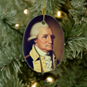 George Washington porträtt (1790) Julgransprydnad Keramik