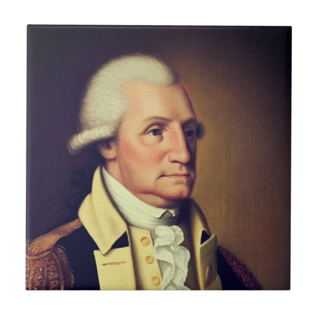 George Washington porträtt (1790) Kakelplatta (Framsidan)