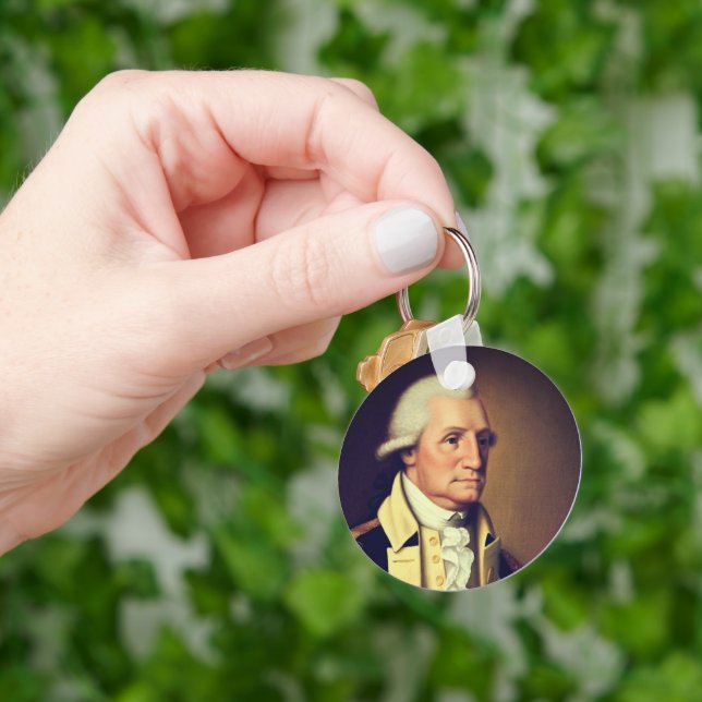George Washington porträtt (1790) Nyckelring (Hand)