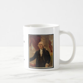 George Washington porträtt & citationsteckenmugg Kaffemugg