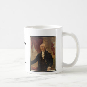 George Washington porträtt & citationsteckenmugg Kaffemugg
