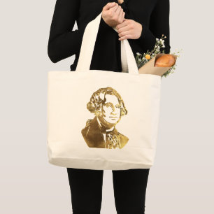 George Washington Porträtt Guld Titta Elegant Jumbo Tygkasse