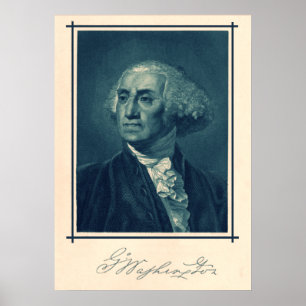 George Washington porträtt & häfte Poster