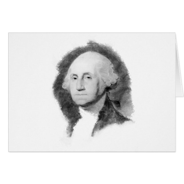 George Washington Porträtt kort (Framsidan Horizontal)