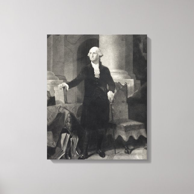 "George Washington Porträtt", omslaget canvas prin (Framsida)